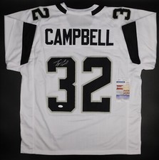 Tyson Campbell Signed Auto Jacksonville Jaguars White Football Jersey JSA COA