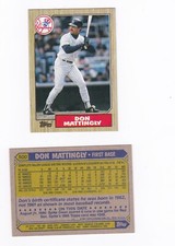 Don Mattingly collection - Just pick the ones you need          ...(BP-Mat)