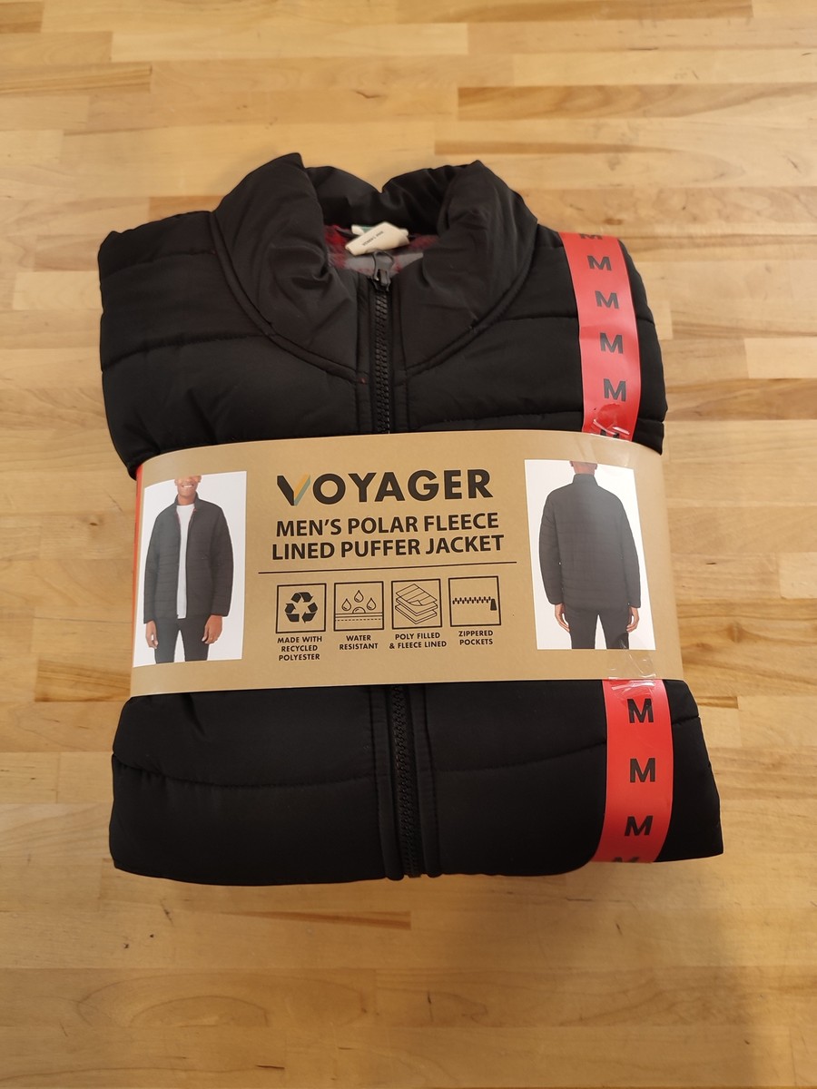 Men's Voyager Full Zip Water Resistant Fleece Lined Puffer Jacket