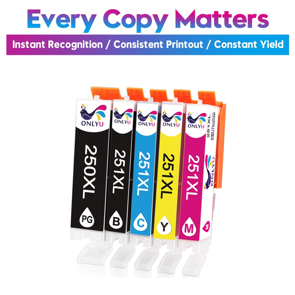 Cartuccia Canon 510 4 Cartucce Di Inchiostro Nero Compatibili Per Stampanti Canon CLI-251XL - Ricambio Ricarica Stampante MX922 - Foto 2