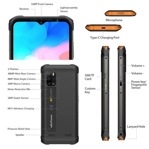 Ulefone Armor 12 Dustproof Phone 5180mAh Battery Dimensity 700 48MP Quad Camera - Picture 4 of 20