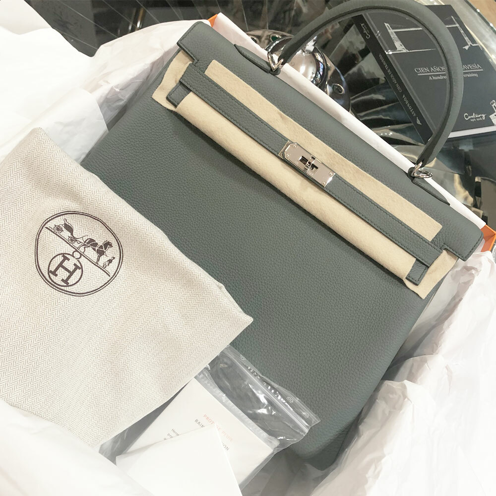 vert amande hermes kelly