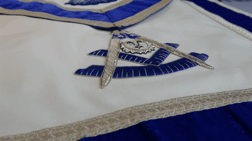 Past Master Lambskin and Velvet Dress Hand Crafted Embroidery With Silver Trim - Picture 4 of 9