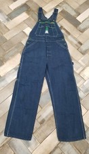 Liberty Blue Denim Bib Overalls Men  s/Unisex Size 34x30 Has Zip Fly
