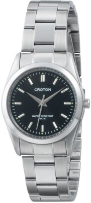 CROTON Uhr RT-171M-01 Herren Silber Edelstahl Band Gehäuse Chronograph NEU