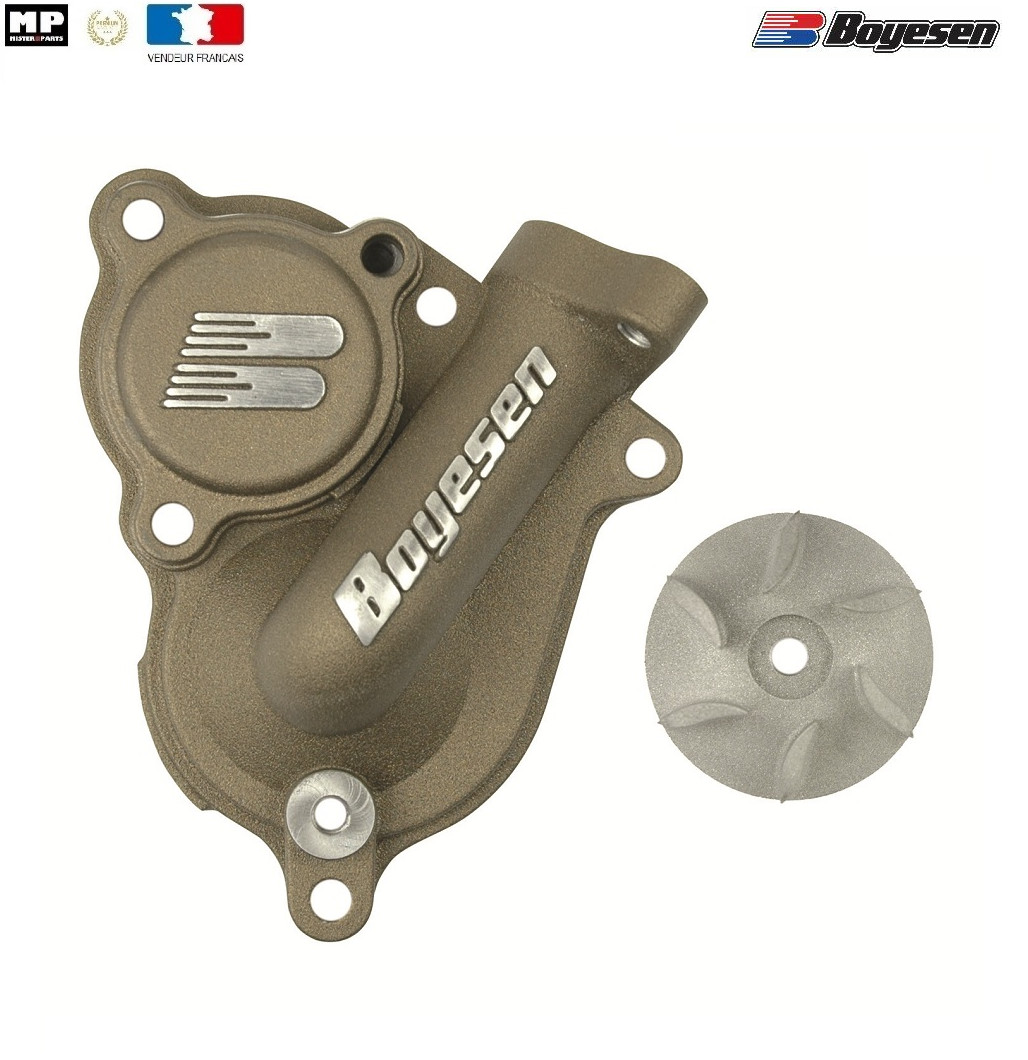 Carter de pompe à eau BOYESEN alu avec hélice racing pour moto HONDA CRF450 R 2002-2008
