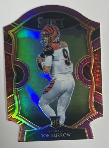2020 Panini Select Purple Diecut Joe Burrow Rookie RC #46