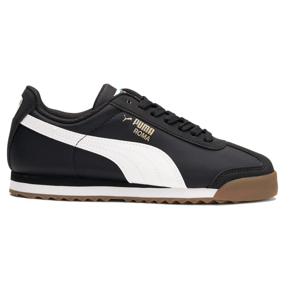 Puma Roma Базовые летние молодежные кроссовки на шнуровке для мальчиков, черные кроссовки, повседневная обувь 35984121