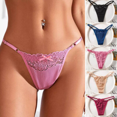 6Pack Lot Sexy Women's Lace Panties Thongs G string Underwear Briefs Linger
