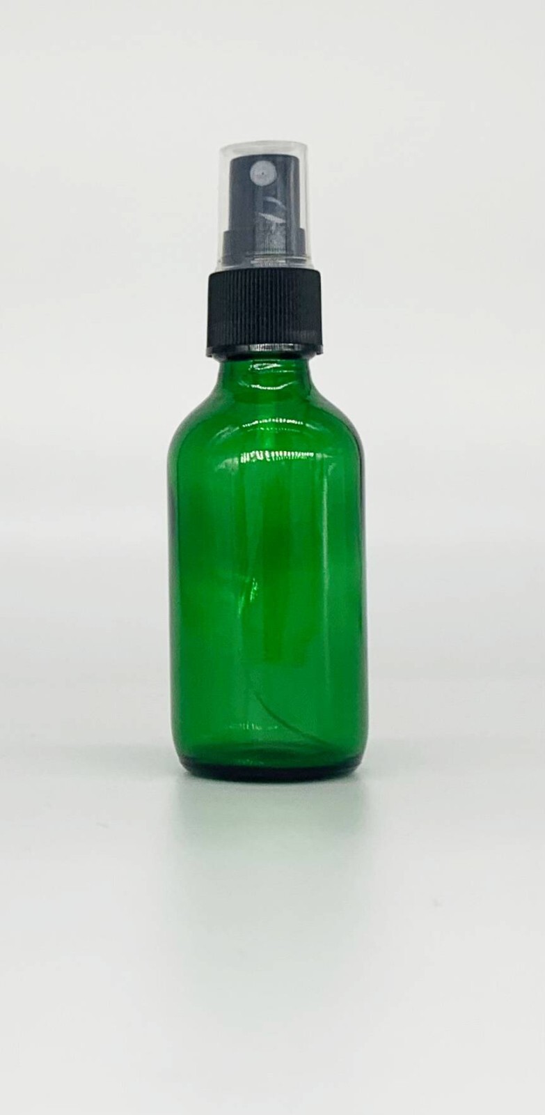 2 oz Green Boston Glass Bottles with Black Fine Mist Sprayers (48-PACK)BULK DEAL
