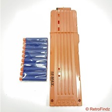 N-Strike Elite Nerf 18 Max Round Dart Gun Ammo Clip Magazine Orange w/ 10 Darts