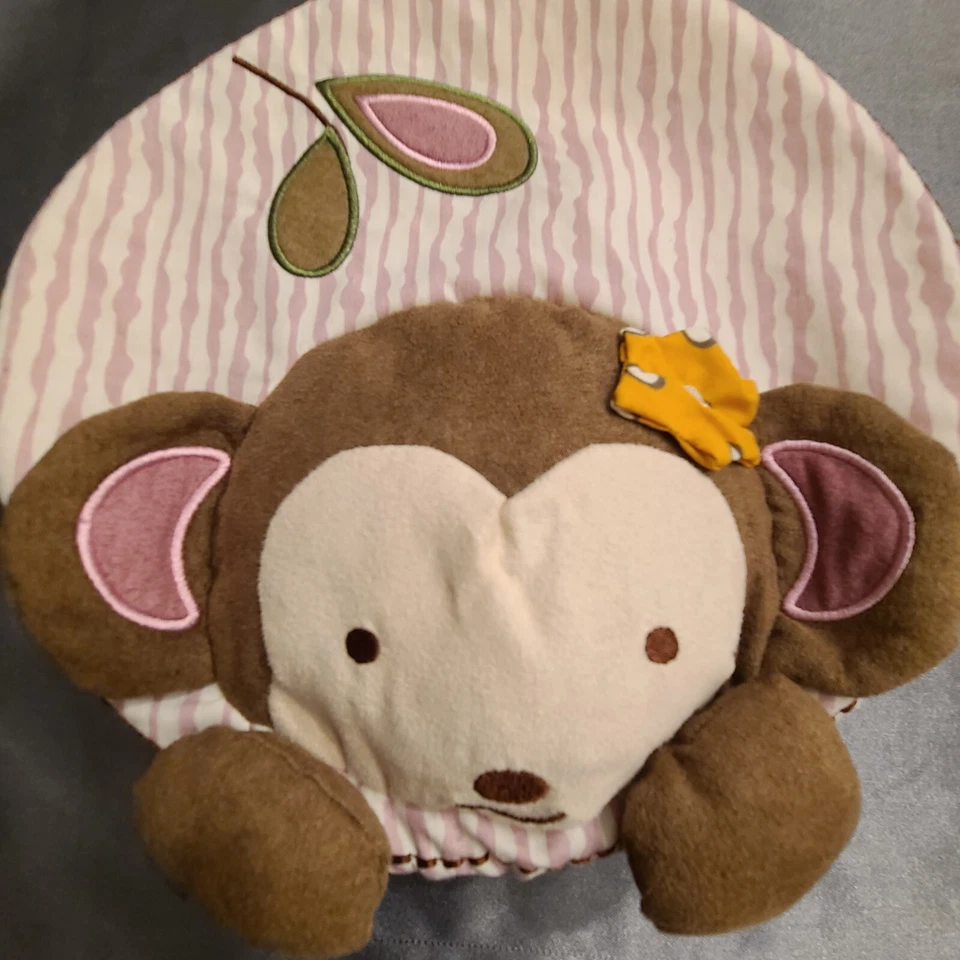 Raro Cocalo Baby Jacama Macaco Girafa 2 Meninas Parede Redonda Penduradas Quarto de Berçário - Imagem 2 de 4