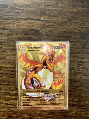 Charizard DX Gold Foil Metal Card