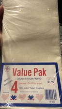 Cross Stitch Fabric Irregulars 4 PIECES 12x18...