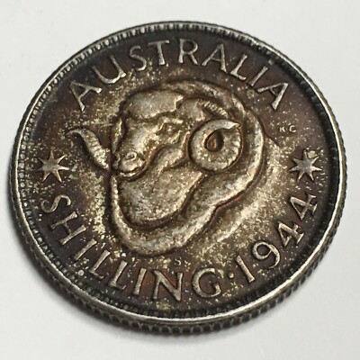 1944-S Australia 1 Shilling - Extremely Fine (XF) KM#39 - 92.5