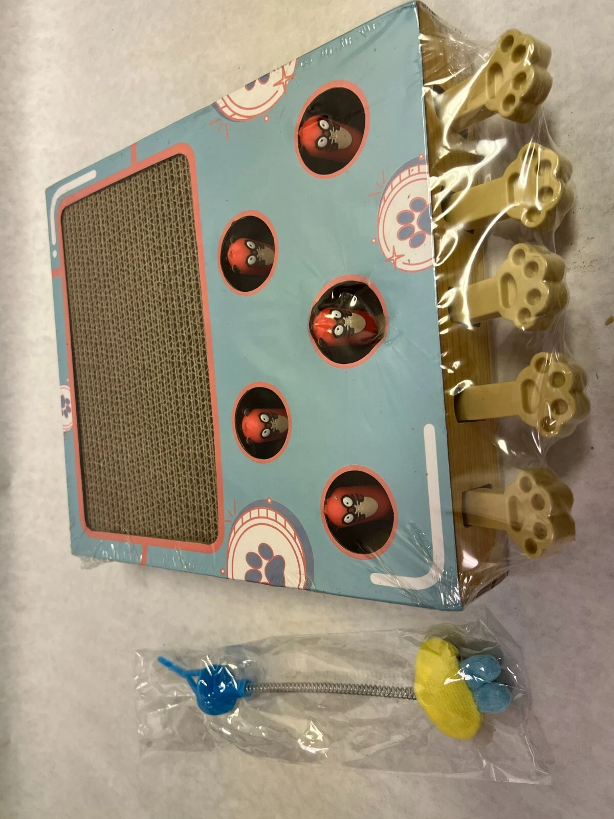Cat Enrichment Toys for Indoor Cat Whack a Mole Toy with Cat Scratching Pad READ