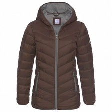 Kangaroos Padded Quilted Between-season Jacket In Brown Size 20