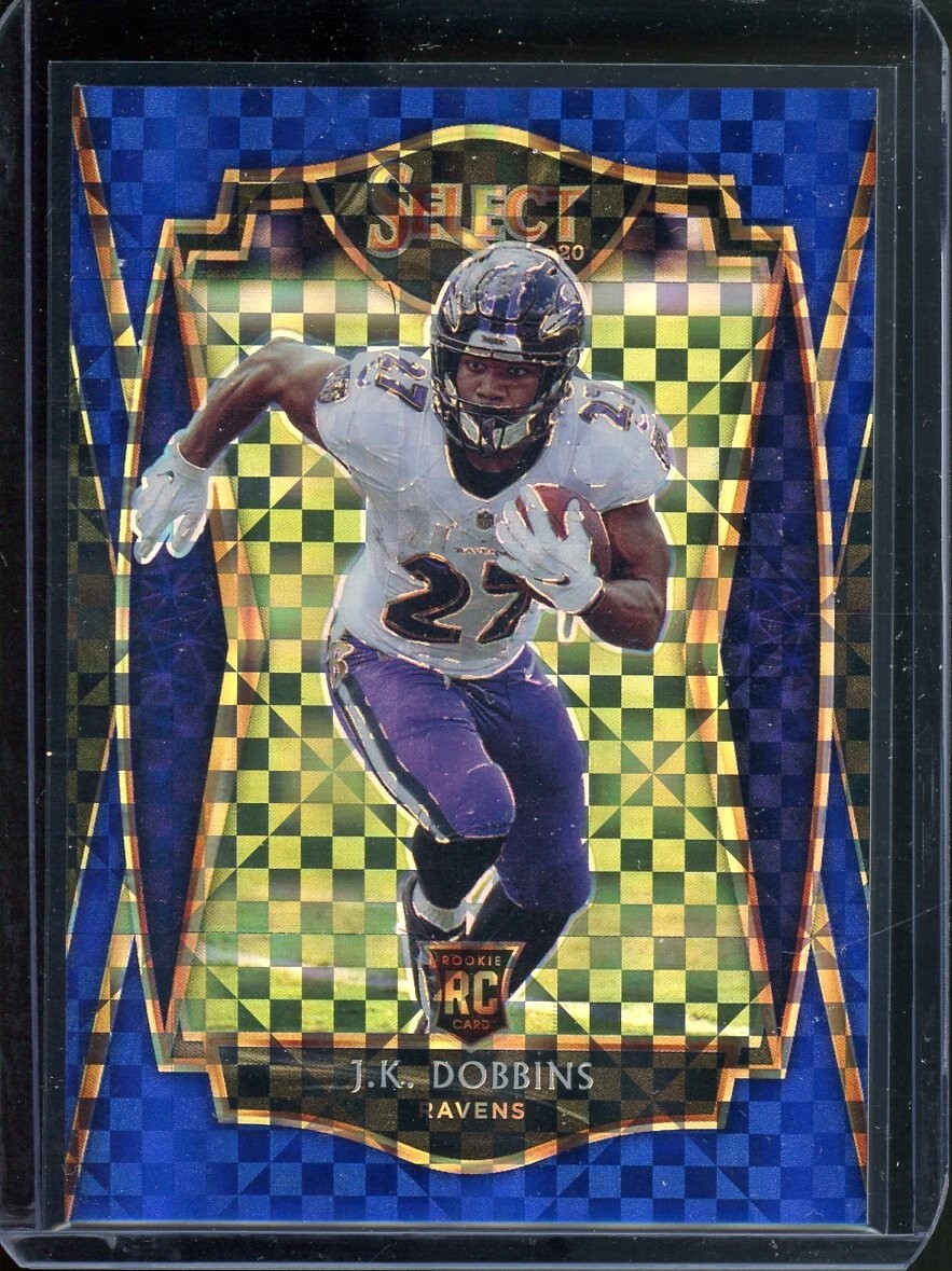 2020 Panini Select Premier Level Blue Prizm #152 J.K. Dobbins Rookie RC /149