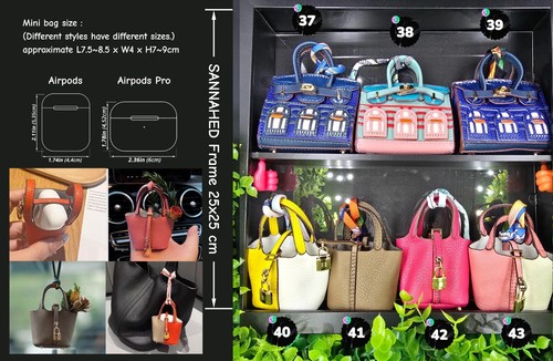 Mini porte-clés sacs de luxe - porte-clés simili cuir - écouteur cent - Photo 46 sur 54