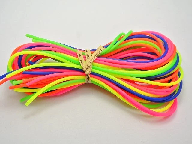 10 Hilos X1Metro Color 2mm Hueco Goma Tubo Joyería Cable Cubierta Cable Memoria Foto 2 de 4