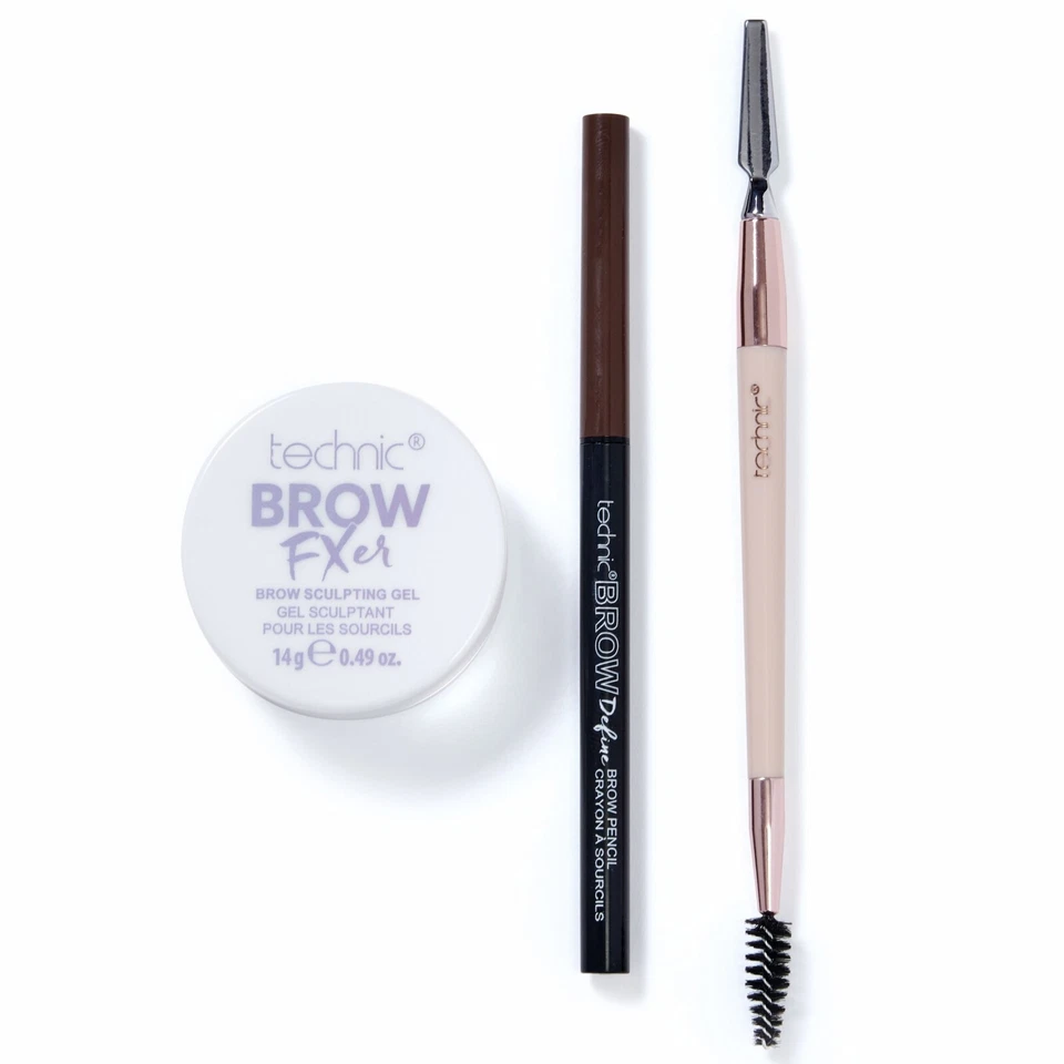 Eyebrow Kit Brow Gel Pencil Spoolie Brush Fixing Fix Sculpting Xmas Gift Set - Image 4 of 4