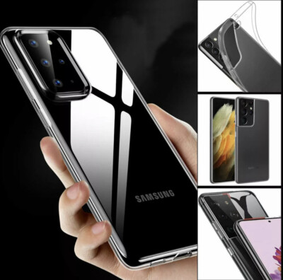 Für Samsung S21 / Plus, S21 Ultra Slim Schutzhülle Klar Gel Silikon Case Cover 