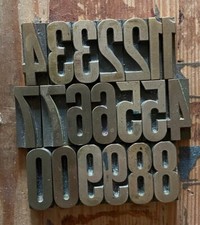 Wytłaczane cyfry do introligatorów Mosiądz Grotesk Mosiężne listwy Tłoczenie Skóra 33mm