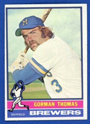 【まくみん】Man 7点 1976 Topps Set Break # 139 Gorman Thomas Milwaukee Brewers VGEX
