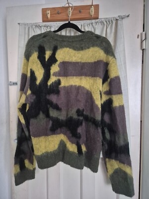 Corteiz CRTZ Camo Camouflage Mohair Knit Sweater (Gutta Camo