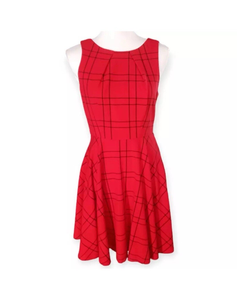 elle red dress ELLE Dress Red and Black Size 4
