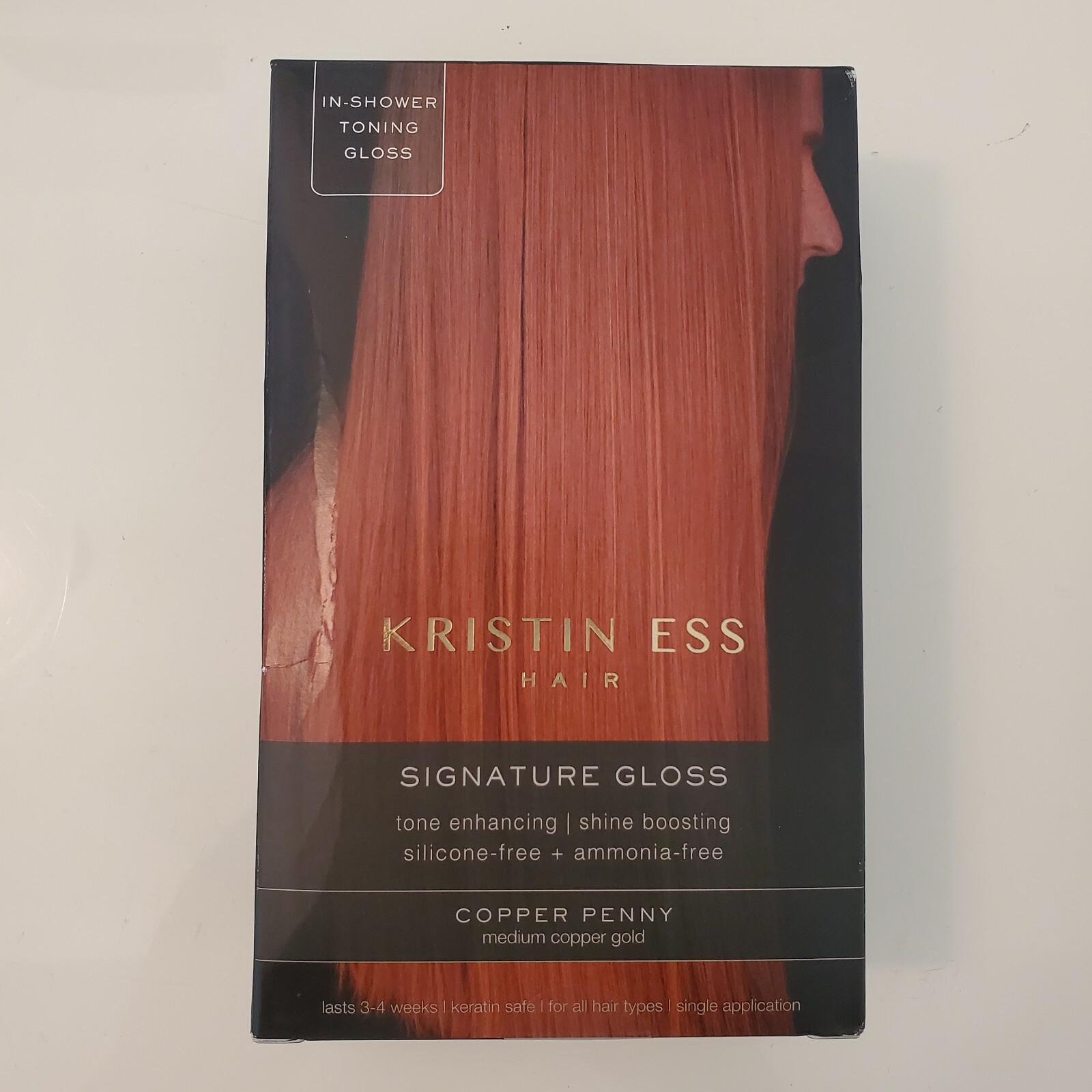 NEW Kristin Ess Signature Hair Gloss Copper Penny Medium Copper Gold