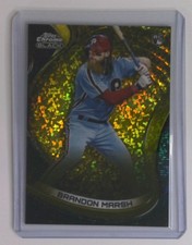 2022 Topps Chrome Black Brandon Marsh Rookie Gold Mini Diamond Refractor #/50
