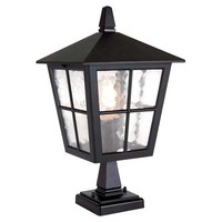 Schwarz Durchsichtig Klassisch Stehlampe AußEnlampe Garten 1X100W/E27 IP43