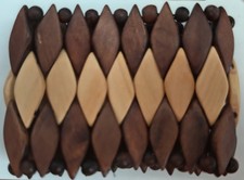Wooden Bracelet: Stretchy Wooden Bangle, About 5cm Wide, Natural Wood