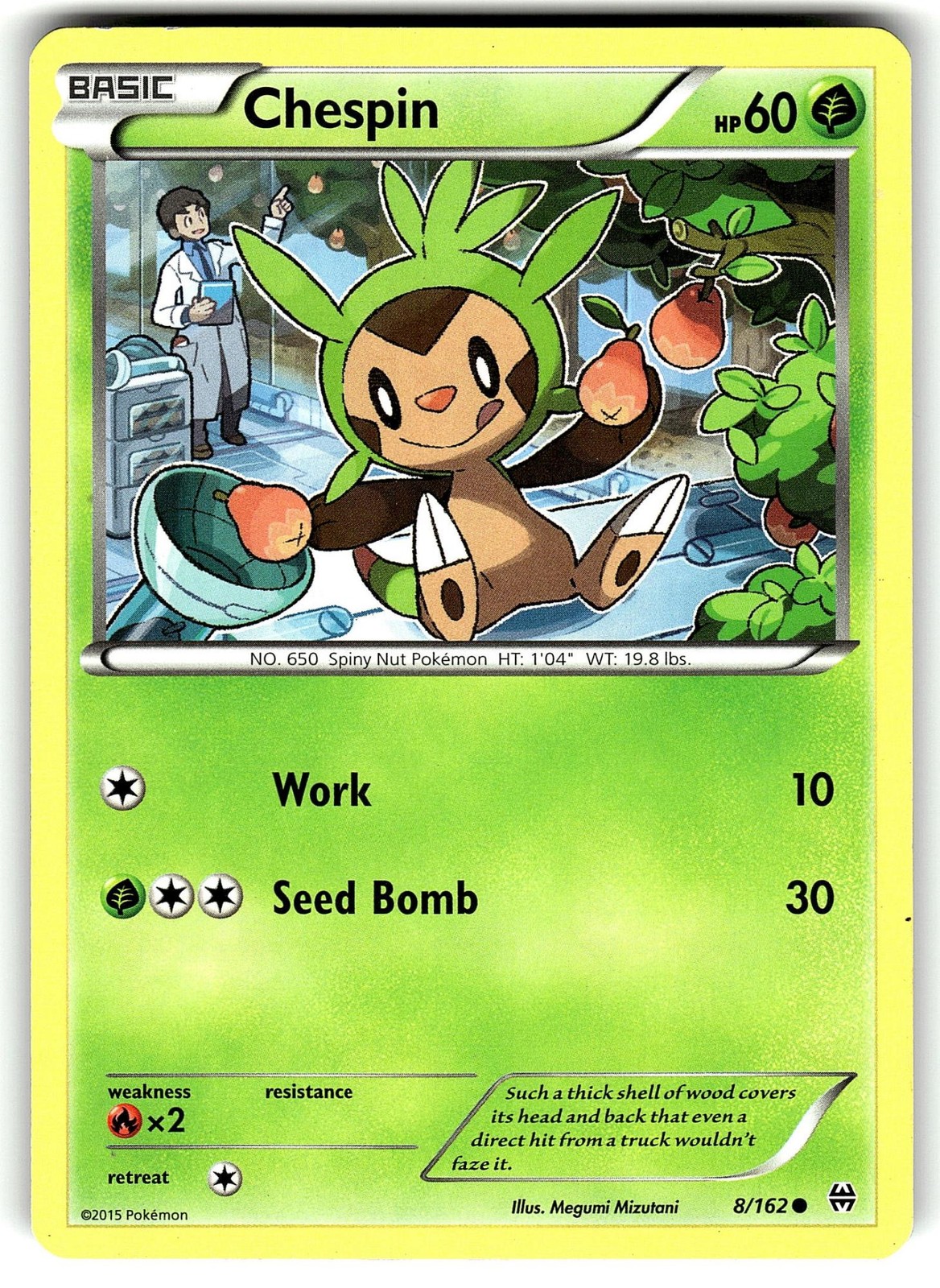 Chespin 8/162 Common BREAKthrough Pokemon Near Mint