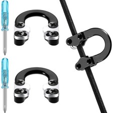 Sumind 2 Sets Archery D Loop Compound Bow Metal U Nock D Ring Buckle Release Noc