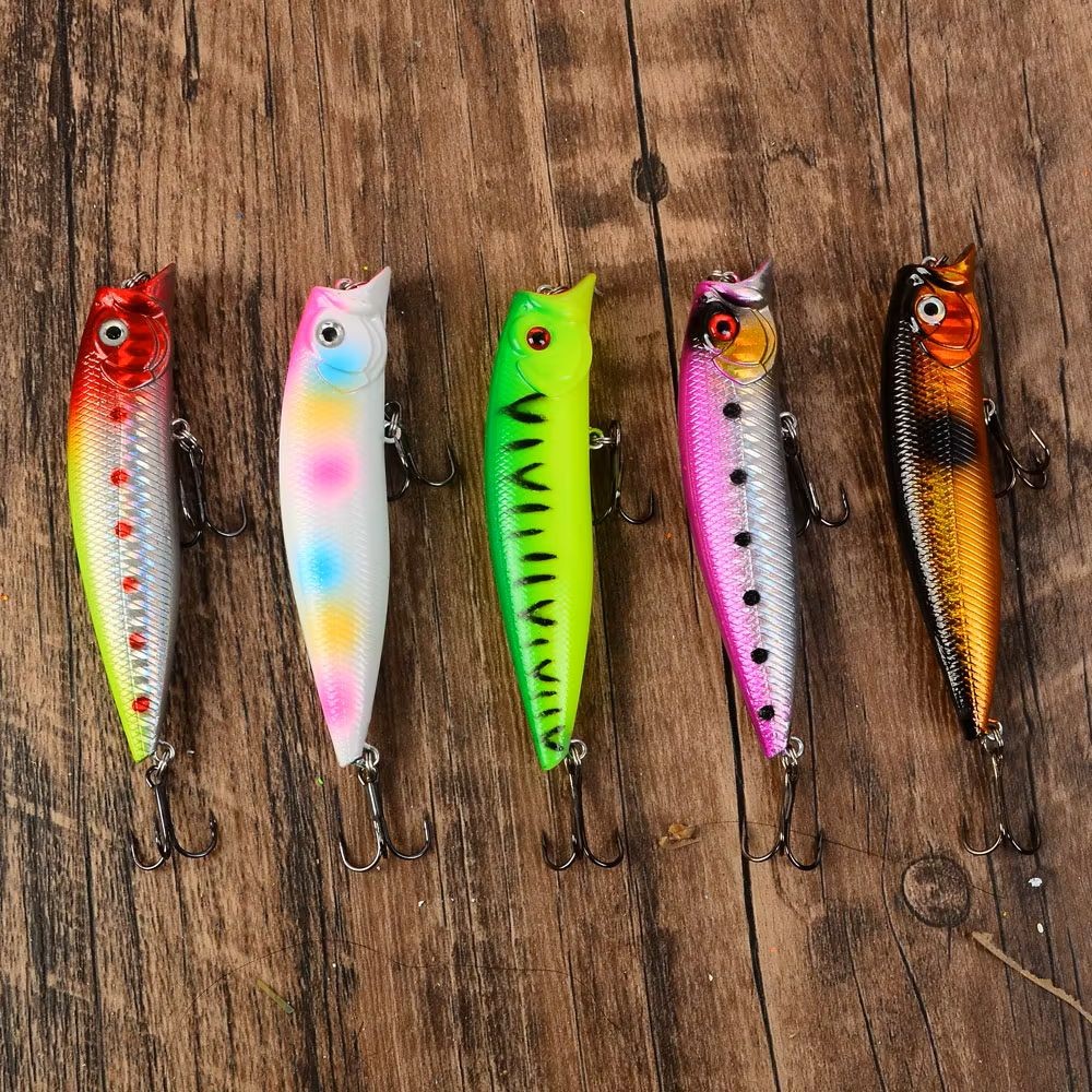 5pc Topwater Poppers For Bass Fishing Lures - Image 2