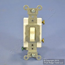 Leviton CS120-2A Almond Commercial Single Pole Toggle Wall Light Switch Bulk 20A