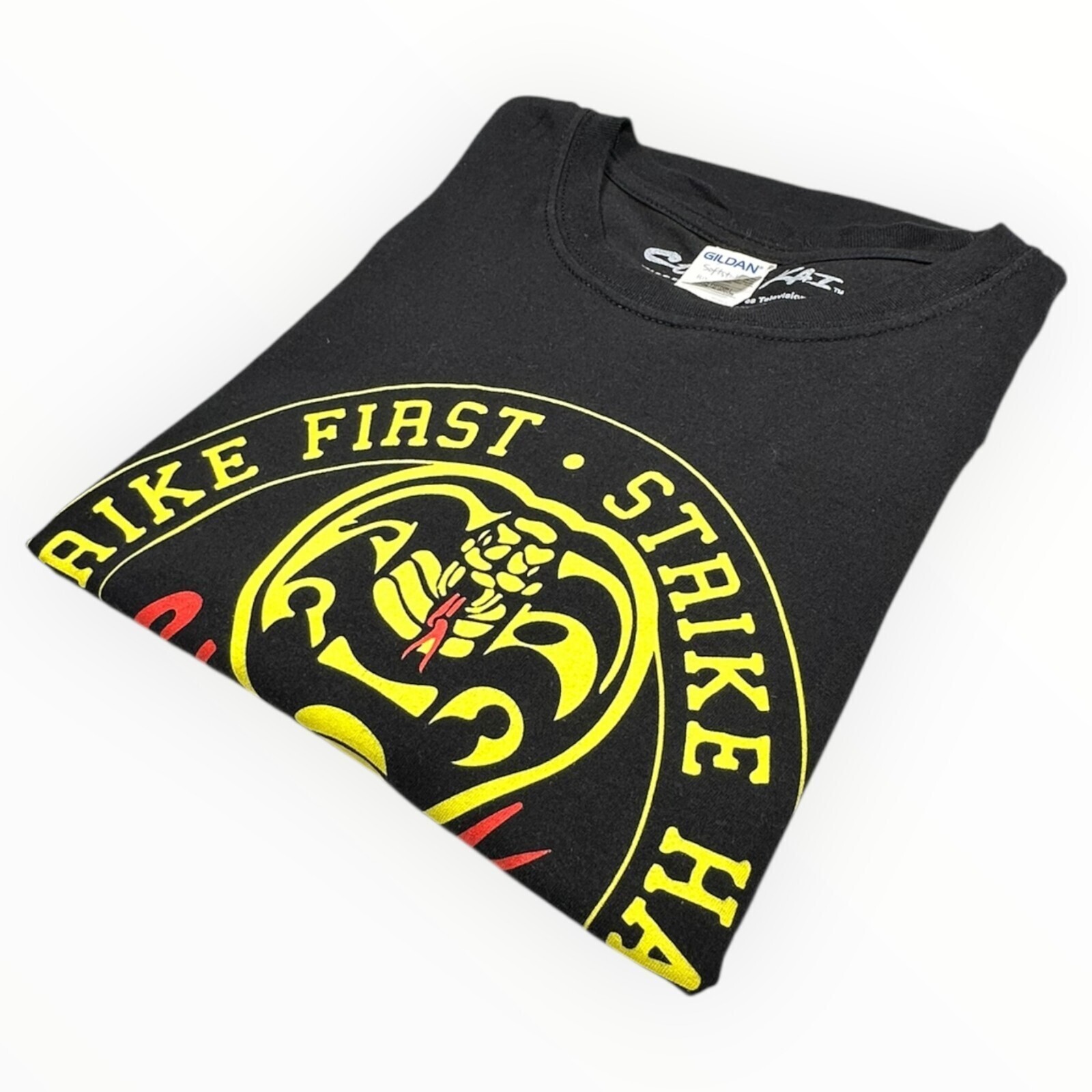 Cobra Kai T-Shirt Men's UK Size M Black Graphic Print Short Sleeve Crew Neck