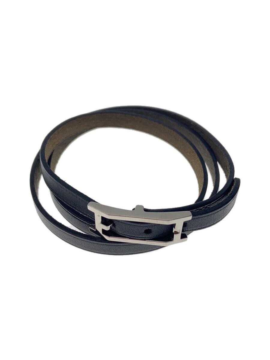 Hermes API 3 Tandem Bracelet in Black Swift Leather with Box