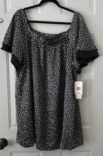 Brand New With Tags Women’s 2x 100% Silk Nine West Black Mini Dress