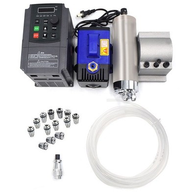 Water-Cooled 1.5KW Spindle Motor 4Bearing ER11 Collet w/ VFD Inverter Mount Kit 