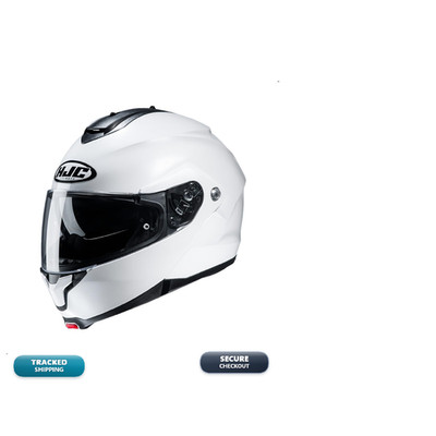 Hjc C91 Solid Modular Motorcycle Helmet Hj-17 Pinlock Shield Dot Approved White
