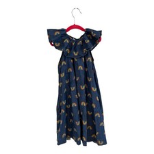 Stella McCartney Denim Rainbow Dress For Little Girls Size 8 Ruffle Collar