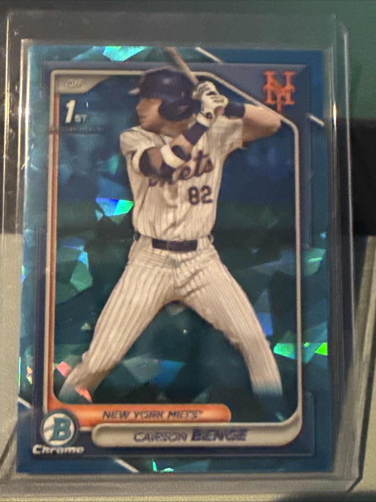2024 Bowman Chrome Draft CARSON BENGE sapphire refractor - RC - 1st - Mets