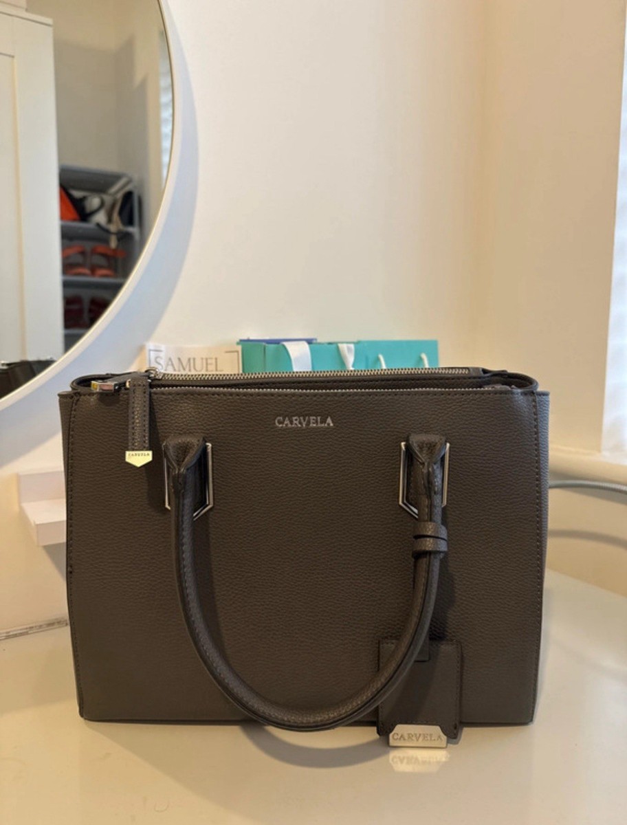 Carvela Kurt Geiger Handbag Grey Multiple Compartment UK