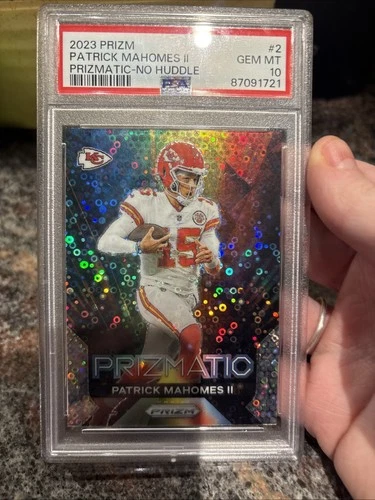 2023 Panini Prizm - Prizmatic Patrick Mahomes II #2 No Huddle Prizm PSA 10
