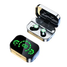 Wireless Bluetooth Earbuds HiFi Stereo Mic, LED Display, Touch Sports Headphones