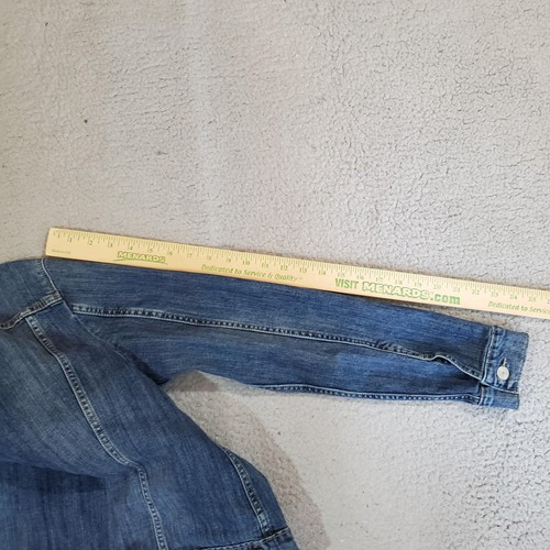 Levi Strauss giacca denim donna XL camionista jeans irregolare con bottoni 70240-0073 - Foto 16 di 22