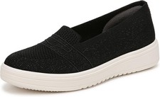 Bzees for LifeStride Women's Valley Loafer Black/Vanilla 8M